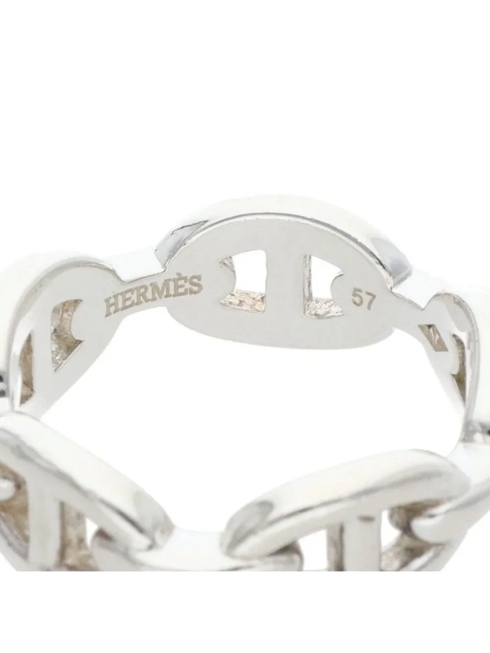 Hermes Chaine D'ancre Enchainee PM Silver Ring